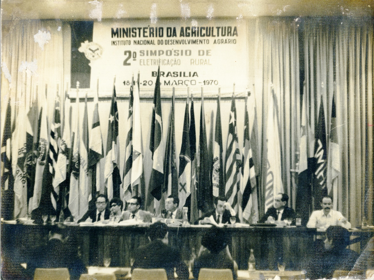 Mesa do Segundo Simpósio de Eletrificação Rural em março de 1970. Foto: Acervo Memória da Eletricidade